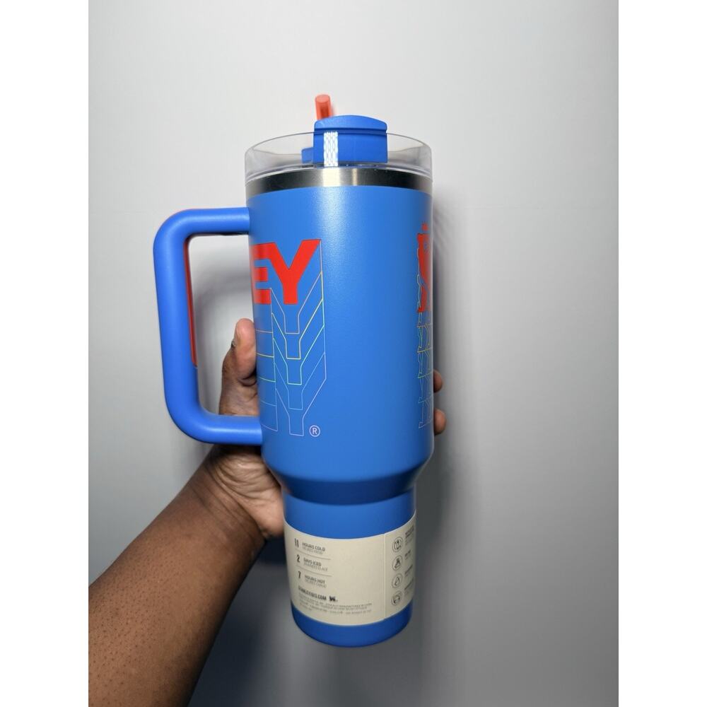 Stanley 2024 Reverb Collection NEON AZURE BLUE 40oz H2.O Quencher Tumbler BNWT - Picture 4 of 6